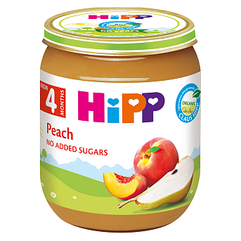 Органическое фруктовое пюре "Персики" - фото 1 | Интернет-магазин Shop HiPP