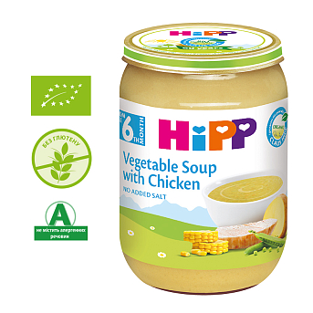 Органічний овочевий суп з курчам - фото 1 | Интернет-магазин Shop HiPP