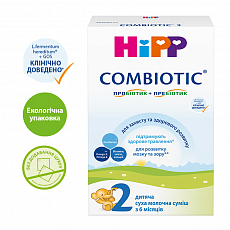 Дитяча суха молочна суміш HiPP "COMBIOTIC®" 2 для подальшого годування, 300 г - фото 1 | Интернет-магазин Shop HiPP