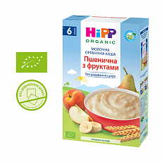 Молочная органическая каша «Пшеничная с фруктами» - фото 1 | Интернет-магазин Shop HiPP