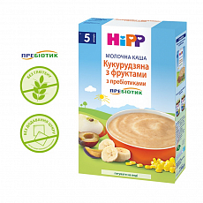 Молочна каша "Кукурудзяна з фруктами" з пребіотиками - фото 1 | Интернет-магазин Shop HiPP